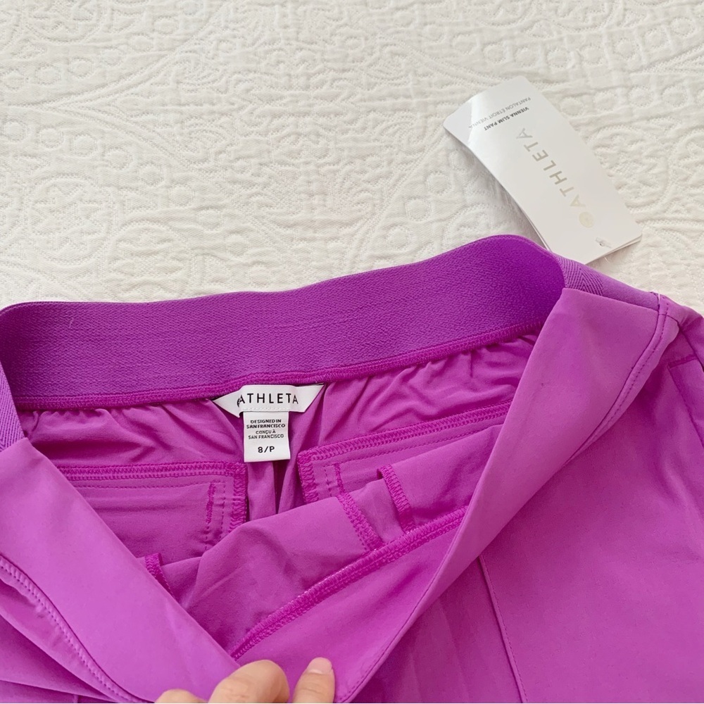 Athleta Women's Brooklyn Heights High Rise / Vienna Slim Pant, Jazzy Purple - Picture 8 of 8